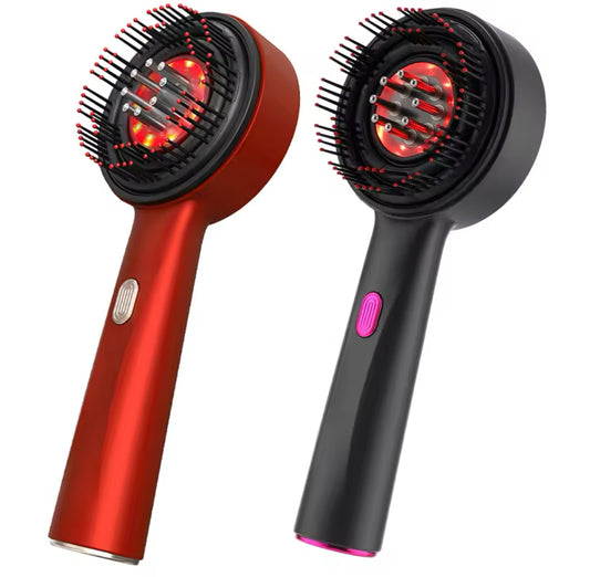 Hair growth stimulating hair brush